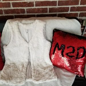Faux Fur cream colored vest